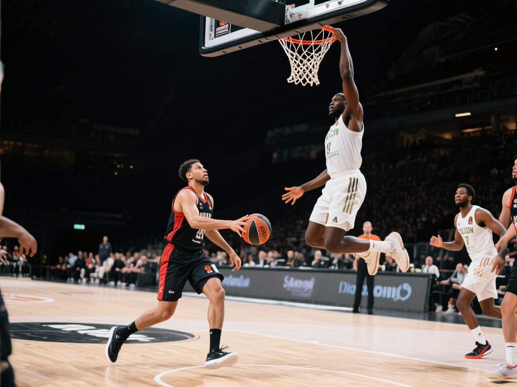 萨隆精准传球助攻迪亚巴特，空中单臂暴扣震撼全场